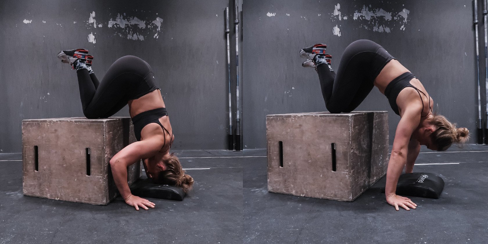 Box handstand push ups